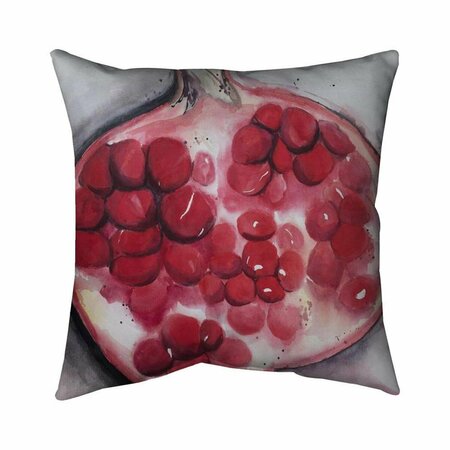 BEGIN HOME DECOR 20 x 20 in. Open Pomegranate-Double Sided Print Indoor Pillow 5541-2020-GA102